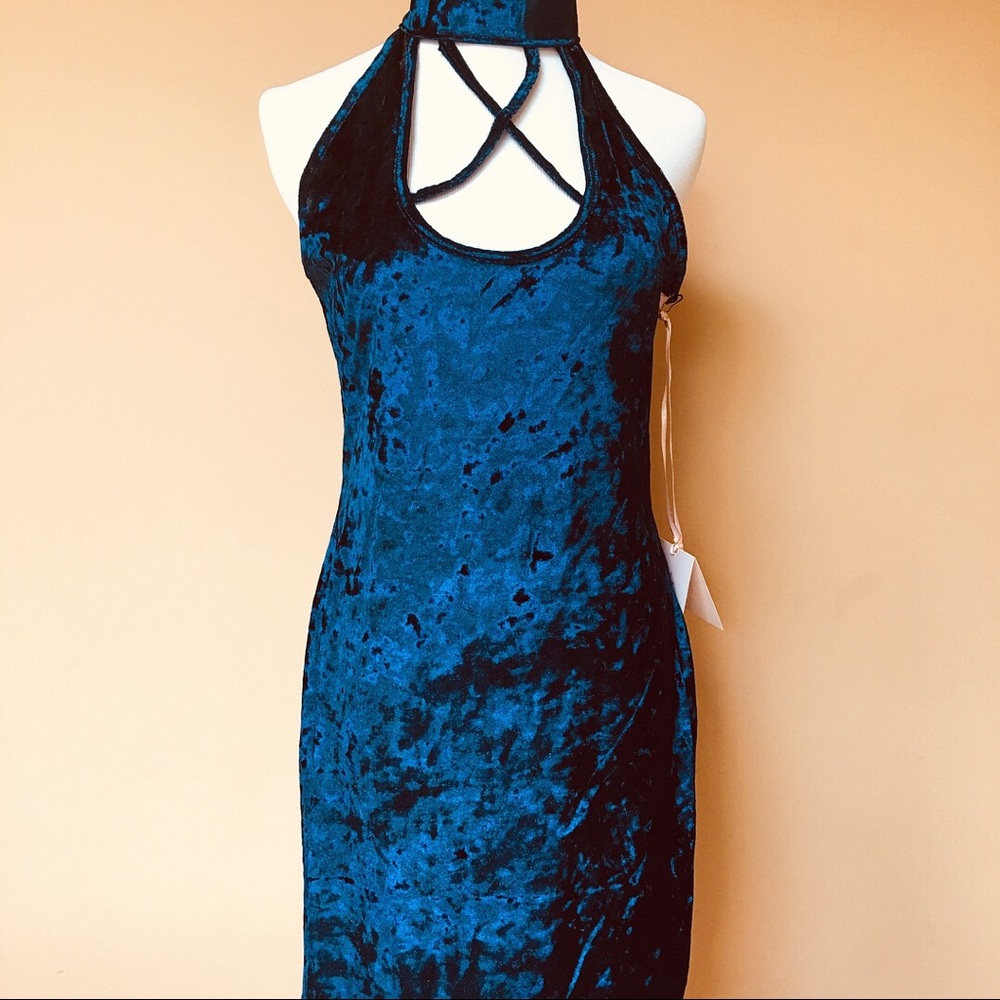 Velvet Sexy Bodycon Dress